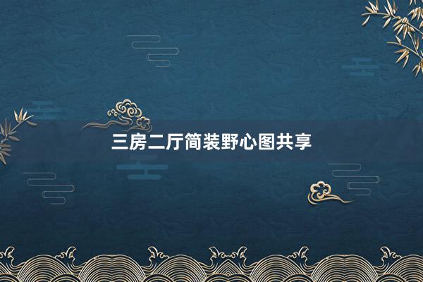 三房二厅简装野心图共享